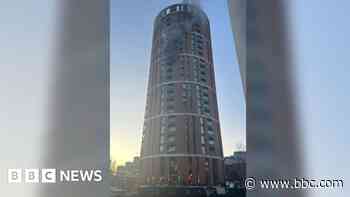 Residents evacuated after high-rise apartment fire