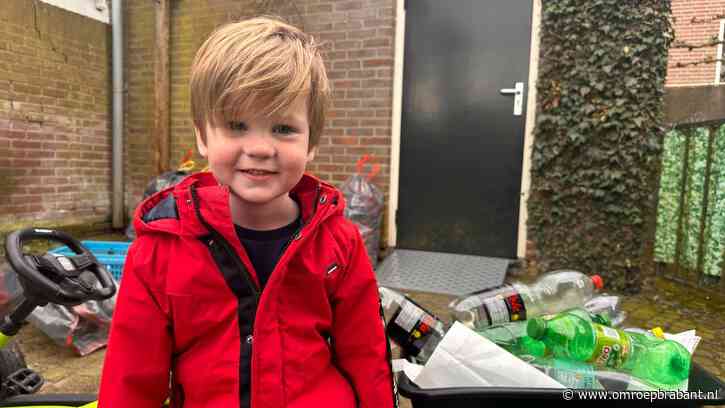Sjors (3) haalt statiegeld op voor mensen met 'kankerbolletjes'