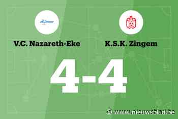 KSK Zingem B sleept gelijkspel uit de brand in de uitwedstrijd tegen VC Nazareth-Eke B