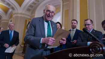 Schumer says Democrats will block GOP funding bill, raising shutdown alert