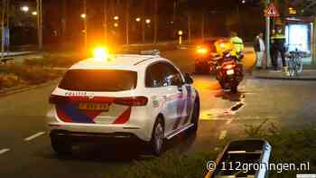 Aanrijding tussen auto en fietser op de Kastanjelaan in Groningen