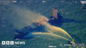 Fire on tanker out after North Sea collision