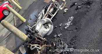 Firefighters called after motorbike set on fire in Birkenhead