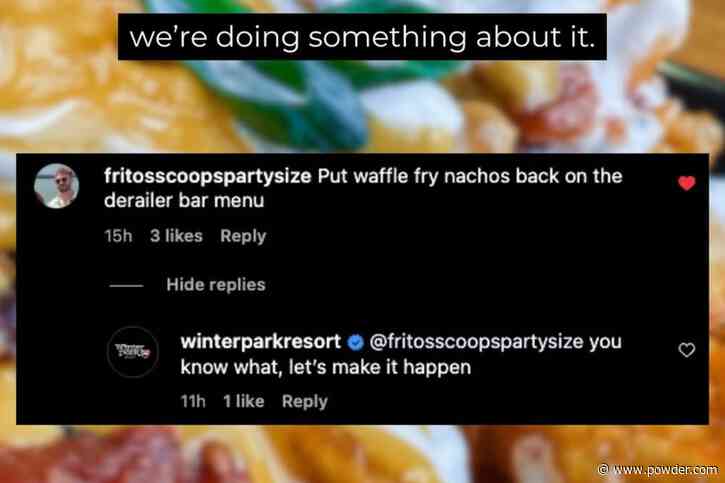 Persistent Skier Gets 'Waffle Fry Nachos' Back on Menu at Colorado Ski Resort