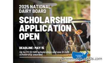 National Dairy Board college scholarship applications now accepted