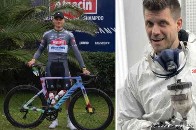 Plots mocht David (45) de bijzondere fiets van Mathieu van der Poel lakken: “We zijn wel wat gewoon, maar deze opdracht was onze grootste uitdaging ooit”