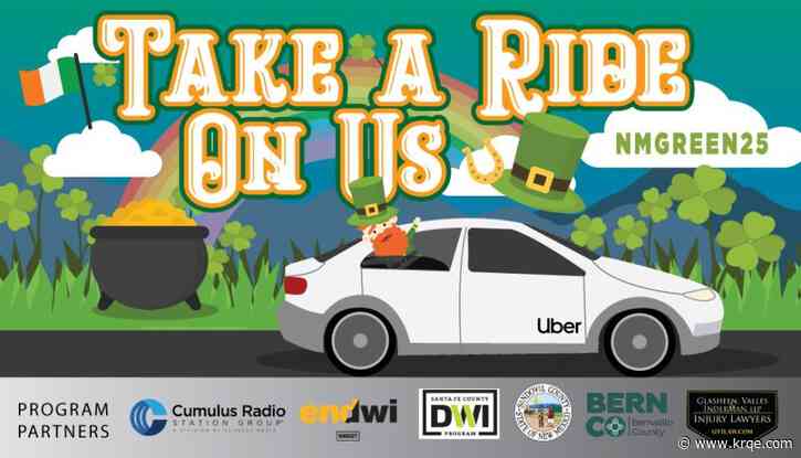 "Take a Ride on Us" giving discounted Uber rides over St. Patrick's weekend