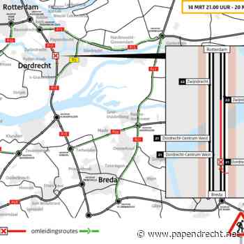 Laatste fase werkzaamheden Drechttunnel: mijd de A16 richting Rotterdam