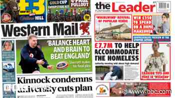 Kinnock condemns university cuts plan and £7.7m to help accommodate the homeless