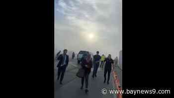 American Airlines Boeing 737 catches fire at Denver airport