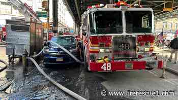 Video: Car blocks hydrant at Bronx 5-alarm blaze