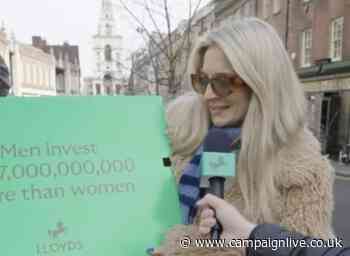 Lloyds Bank social spot shows stunned reactions to gender investment gap