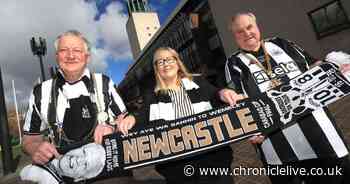 Council leaders cheer 'Howay the lads' raising the flag for Newcastle United