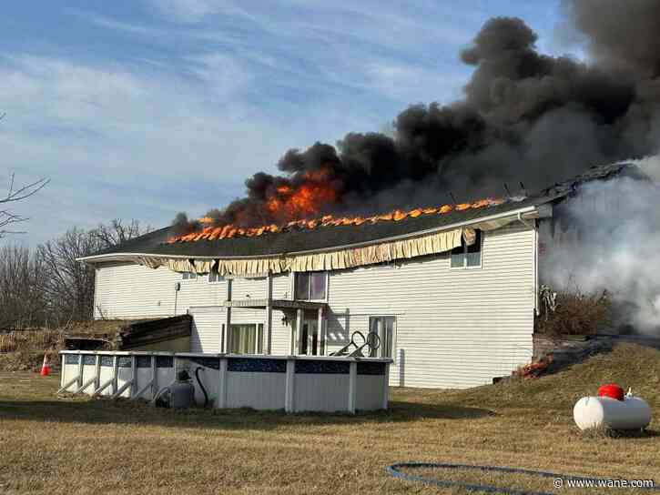 Chief: House a 'total loss' after large fire in Noble County
