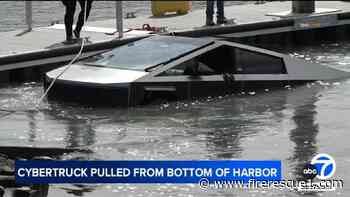 Calif. firefighters called to recover a submerged Tesla Cybertruck