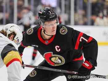 Senators coach Travis Green expects Brady Tkachuk to face the Leafs