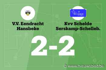 Eendracht Hansbeke en KVV Schelde delen de punten