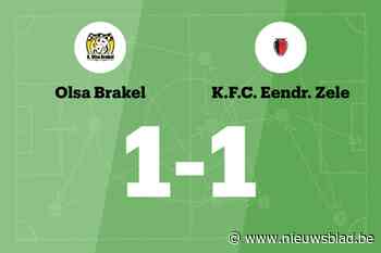 Ysewyn redt punt voor Eendracht Zele tegen Olsa Brakel B