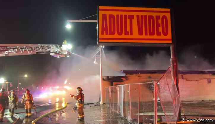 Abandoned adult video store on Central Ave. burns down Friday morning