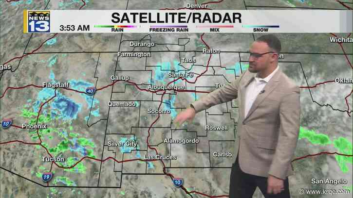 Rain and snow showers for parts of New Mexico today