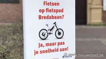 Nieuwe informatieborden op Bredabaan waarschuwen fietsers: “Pas je snelheid aan”