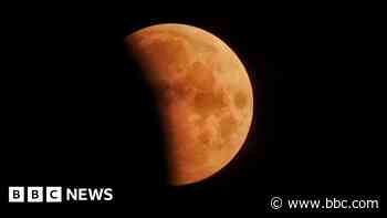 In pictures: Stargazers marvel at 'blood moon' amid lunar eclipse