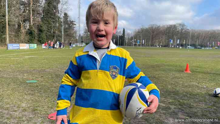 Mats (4) zit nu al op rugby: 'Het is wel een beetje moeilijk'