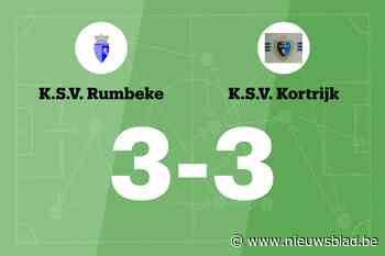 SV Rumbeke sleept gelijkspel uit de brand in de thuiswedstrijd tegen KSV Kortrijk