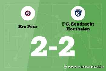 E. Houthalen speelt gelijk in uitwedstrijd tegen RC Peer B