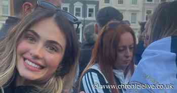 Sandro Tonali's fiancee Juliette Pastore parties with Newcastle fans in London before final