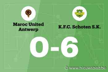 Schoten overklast Maroc United Antwerp