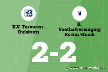 Kester-Gooik B sleept gelijkspel uit de brand in de uitwedstrijd tegen Tervuren-Duisburg
