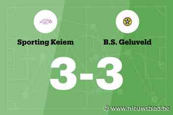 Sporting Keiem sleept gelijkspel uit de brand in de thuiswedstrijd tegen BS Geluveld