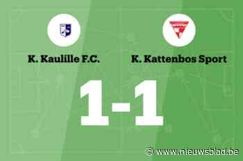 Kaulille en Kattenbos eindigen op 1-1-gelijkspel