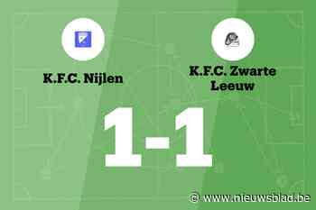 Zwarte Leeuw speelt gelijk tegen Nijlen
