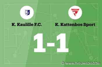 Kaulille en Kattenbos eindigen op 1-1-gelijkspel