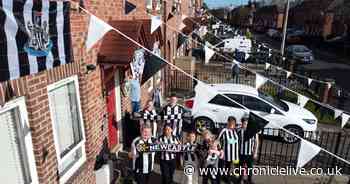 Newcastle street comes together to decorate homes ahead of Carabao Cup Final