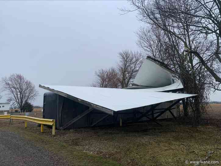 Van-Del Drive-In screen 'flops' over