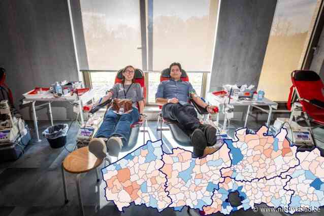 KAART. Zoveel bloeddonoren telt jouw gemeente: “Grote klop gekregen sinds ambtenaren hier geen verlofdag meer voor krijgen”