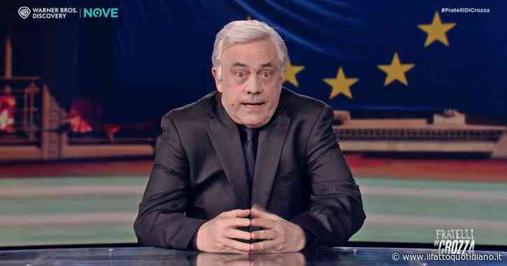 Crozza-Tajani cerca di difendere il riarmo a tutti i costi: “E se ci invade Godzilla, chi ci mandi? I ricercatori e i medici?”