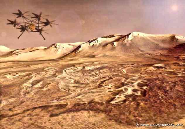 A Mars Chopper Mission Over Glaciers and Canyons