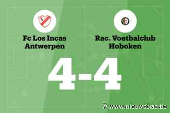 Hoboken B speelt gelijk in uitwedstrijd tegen Los Incas
