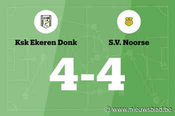 Ekeren Donk en Noorse spelen 4-4
