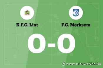 Lint en FC Merksem blijven steken op 0-0