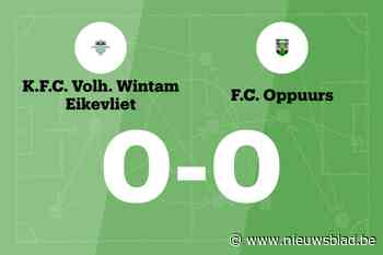 Doelpuntloos gelijkspel tussen Wintam en Oppuurs B
