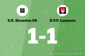 Heusden 06 speelt gelijk tegen Lummen