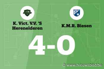 Peeters maakt twee goals voor s Herenelderen in wedstrijd tegen KMR Biesen