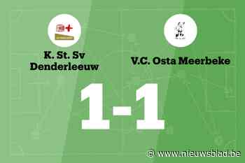 Standaard Denderleeuw speelt thuis gelijk tegen Osta Meerbeke