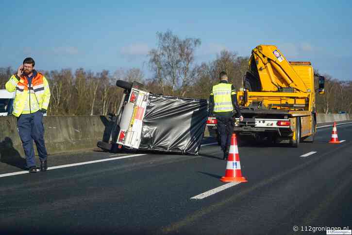 ‘Maar paar honderd meter plezier van gehuurde aanhanger ‘ op A28 bij Haren
