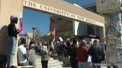 Protestors gather at UNM for release of Khalil Mahmoud